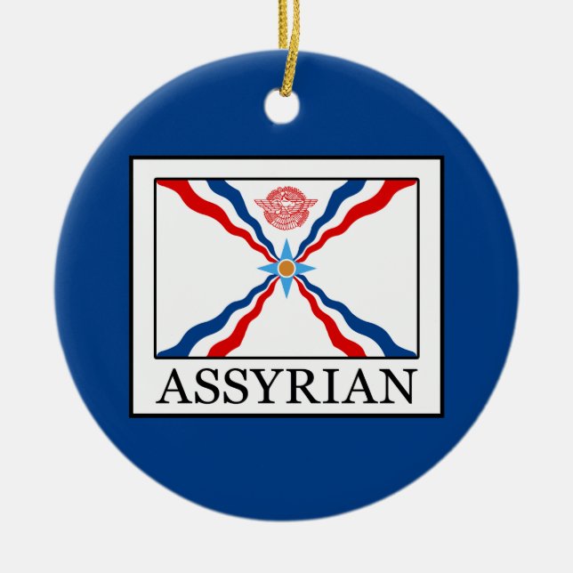 Assyrian Julgransprydnad Keramik (Framsidan)
