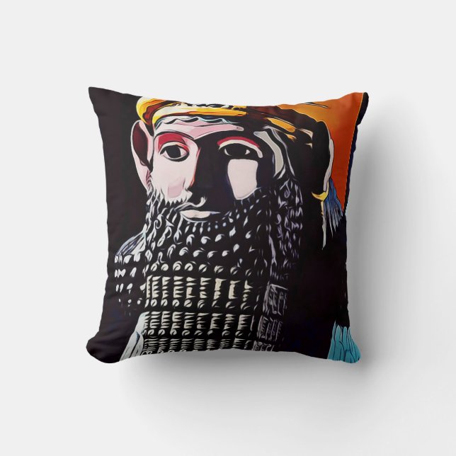 Assyrian Kung Dekorativ kudde (Framsida)
