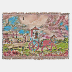 Assyrian Kung Throw Blanket Filt