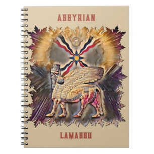 Assyrian Lamassu Spiral fotopatbok Anteckningsbok