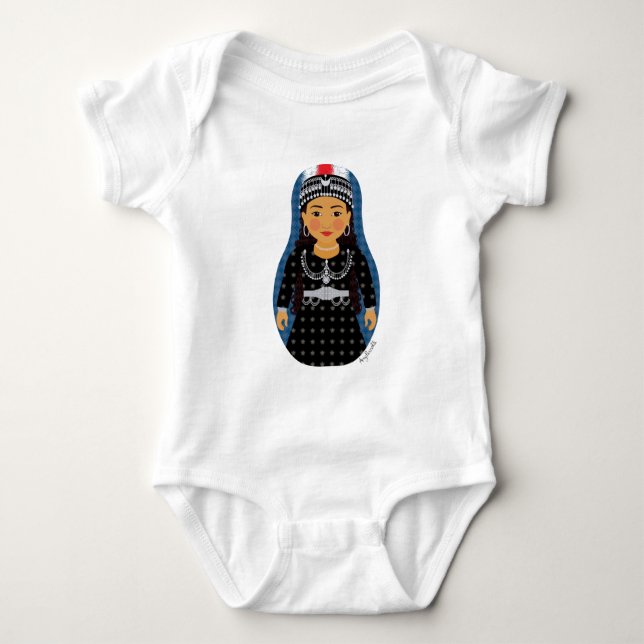 Assyrian Matryoshka Baby Bodykosti T-shirt (Framsida)