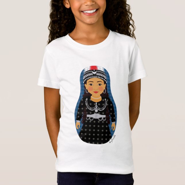 Assyrian Matryoshka Girls' Tee Shirt (Framsida)