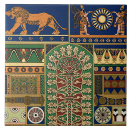 Assyrian Retro Mönster Kakelplatta
