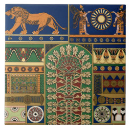 Assyrian Retro Mönster Kakelplatta