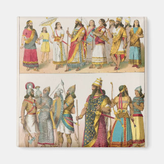 Assyriansk press, från Trachten der Voelker, 1864 Magnet