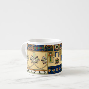 Assyriansk retro mönster jätte espressomugg