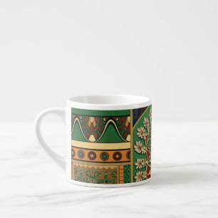 Assyriansk retro mönster jättespresso kopp espressomugg