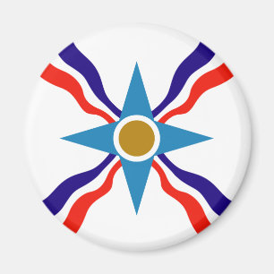 Assyrisk Flagga - Ata d'Ator Refrigerator Magnet