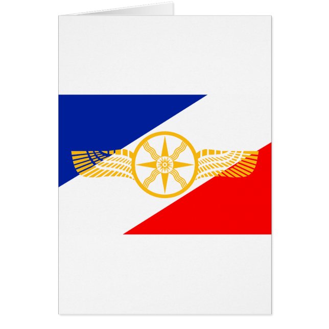 Assyrisk flagga, Chaldean flagga, Syriac flagga Hälsningskort (Framsidan)