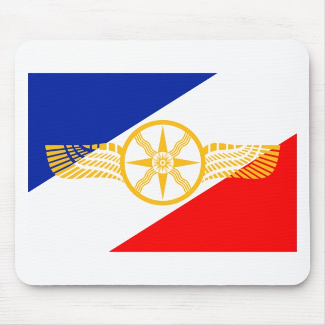 Assyrisk flagga, Chaldean flagga, Syriac flagga Musmatta (Framsidan)