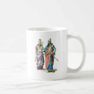 Assyrisk kickpräst och kung kaffemugg