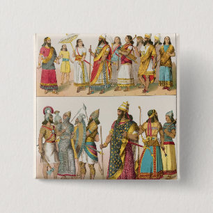 Assyrisk klänning, från "Trachten der Voelker", Knapp