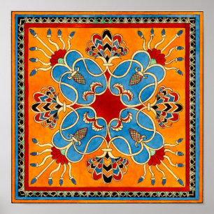 Assyrisk Ornament Print by E. A. Nedwill Poster