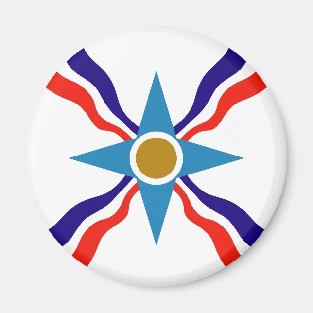 Assyriska Flagga - Ata d'Ator Refrigerator Magnet (Framsidan)