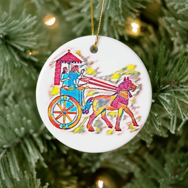 assyriska Kung Julgransprydnad Keramik (Träd)