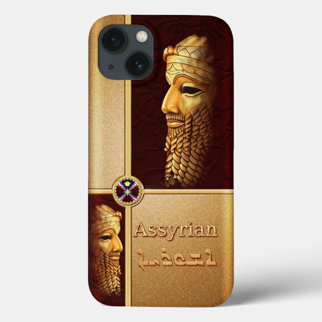 Assyriska kung Sargon iPhone-fodral (Baksida)