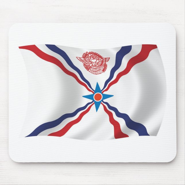 Assyriska Nationens Flagga Musmatta (Framsidan)