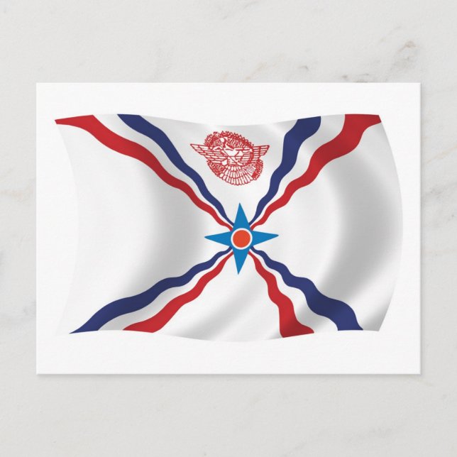 Assyriska Nationens Flagga Postkort Vykort (Framsida)