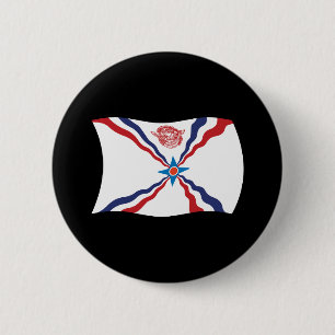 Assyriska Nationsflagga Knapp