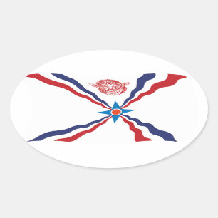 Assyriska Nationsflaggan Klistermärke