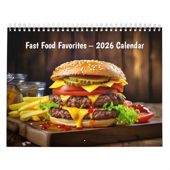 ast Food Favorites – 2026 Calendar Kalender (Omslag)