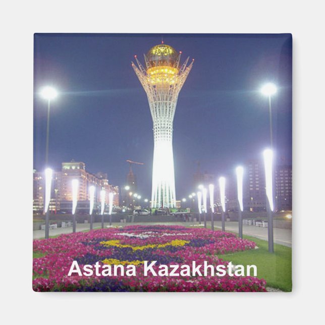 Astana Kazakstan Travel Souvenir Fridge Magnet (Framsidan)