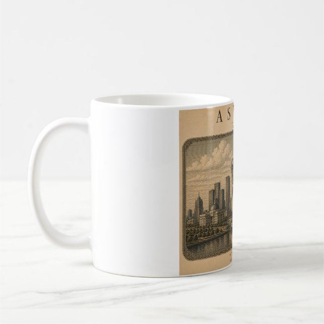 Astana | Vintage Travel City Design Kaffemugg (Vänster)