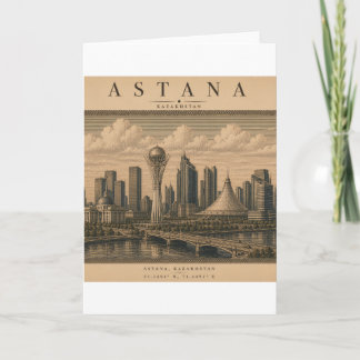 Astana | Vintage Travel City Design Kort
