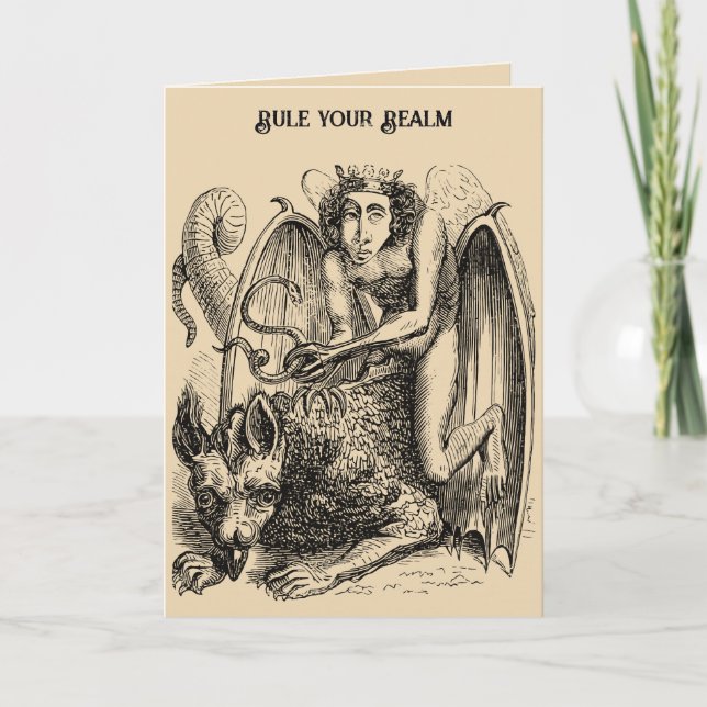 Astaroth Den Krönta Lata Odjuret Kort (Framsida)
