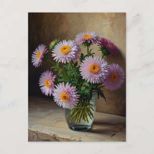 Aster blommor vykort