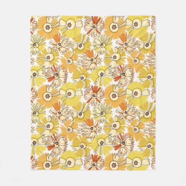 Aster Bloom Fleece Blanket (Framsidan)