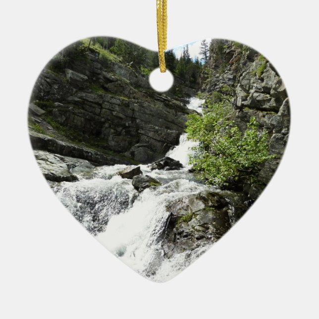 Aster Creek vid Glacier National Park Julgransprydnad Keramik (Framsidan)