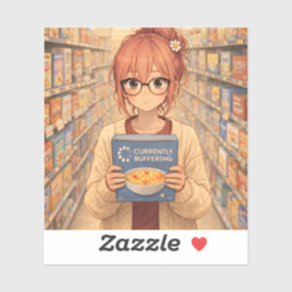 Aster™ Currently Buffering Custom-Cut Vinyl Sticke Klistermärken