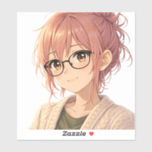 Aster™ Cute Aesthetic Girl Custom-Cut Vinyl Sticke