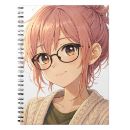 Aster™ Cute Aesthetic Girl Spiral Notebook Cozy Vi Anteckningsbok