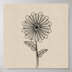 Aster for September Flower Poster