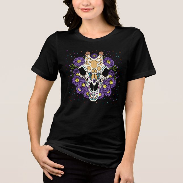 Aster & Giraffe Skull från september T Shirt (Framsida)
