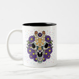 Aster & Giraffe Skull från september Två-Tonad Mugg