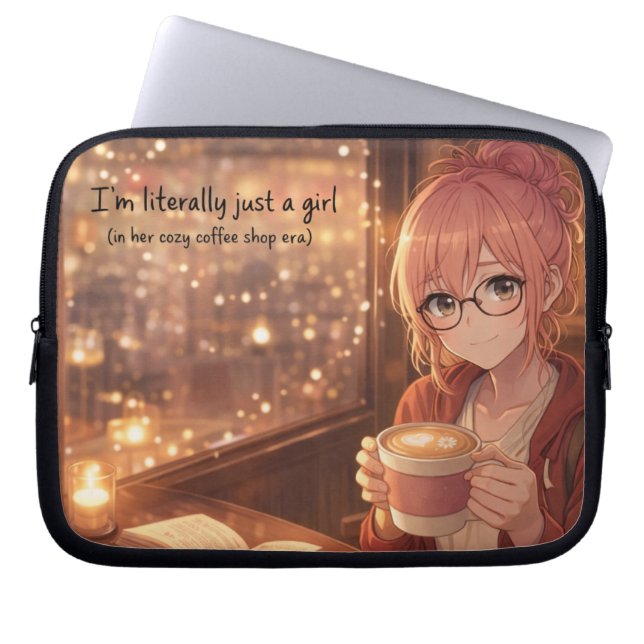 Aster™ I'm Just a Girl Laptop Sleeve Cute Aestheti (Framsidan)