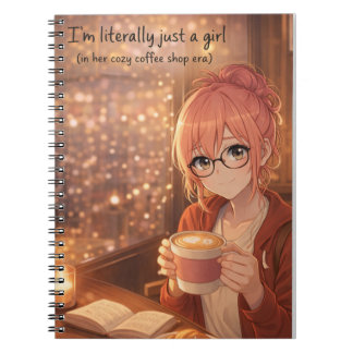 Aster™ I'm Just a Girl Spiral Notebook Cute Aesthe Anteckningsbok