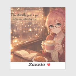 Aster™ I'm Just a Girl sticker Cute Aesthetic Klistermärken