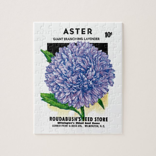 Aster Vintage Seed Packet Pussel (Vertikal)