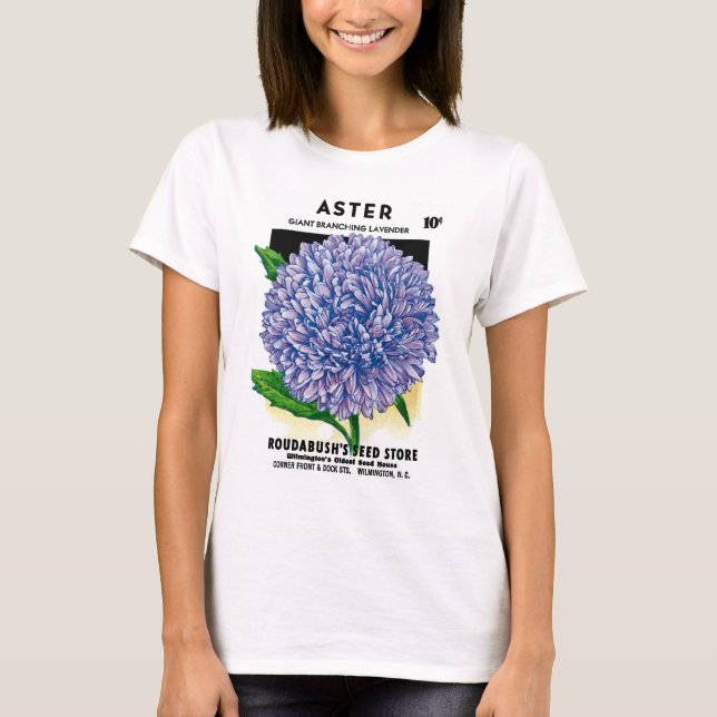 Aster Vintage Seed Packet T-shirt (Framsida)