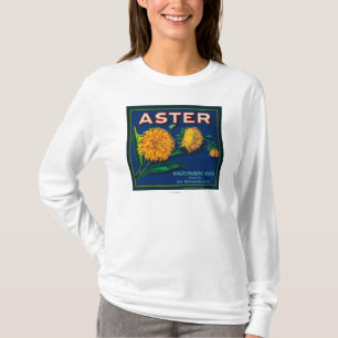 Asteren brännmärker den citrusa lådaetiketten t shirt