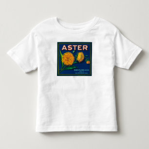Asteren brännmärker den citrusa lådaetiketten t-shirt