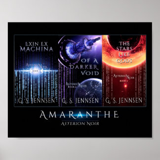 Asterion Noir Omslagscollage (10x8) Poster