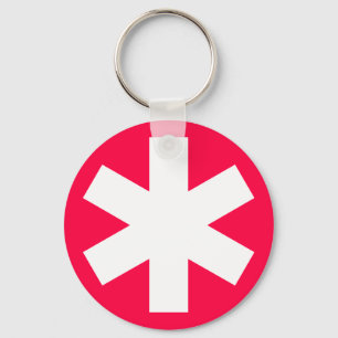Asterisk - Crimson Red Nyckelring