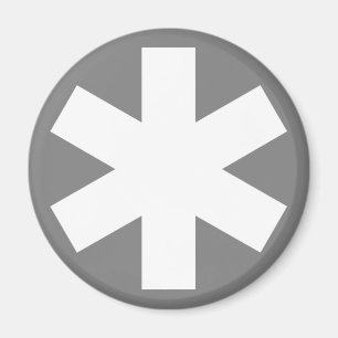 Asterisk - Grått Magnet