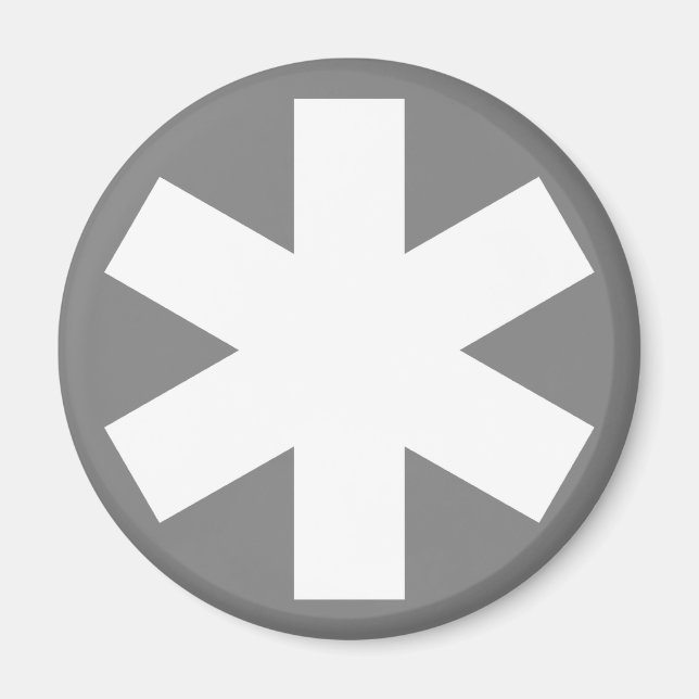 Asterisk - Grått Magnet (Framsidan)