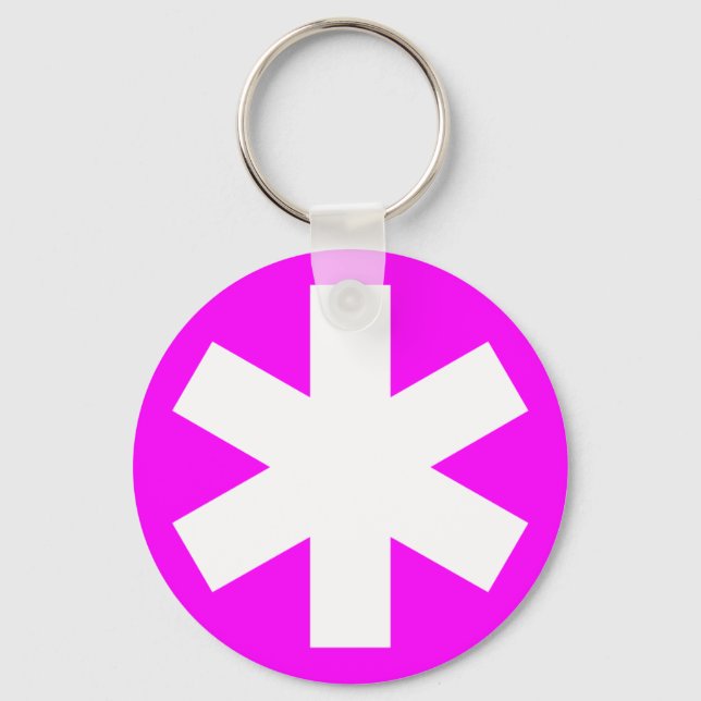 Asterisk - Magenta Nyckelring (Framsida)